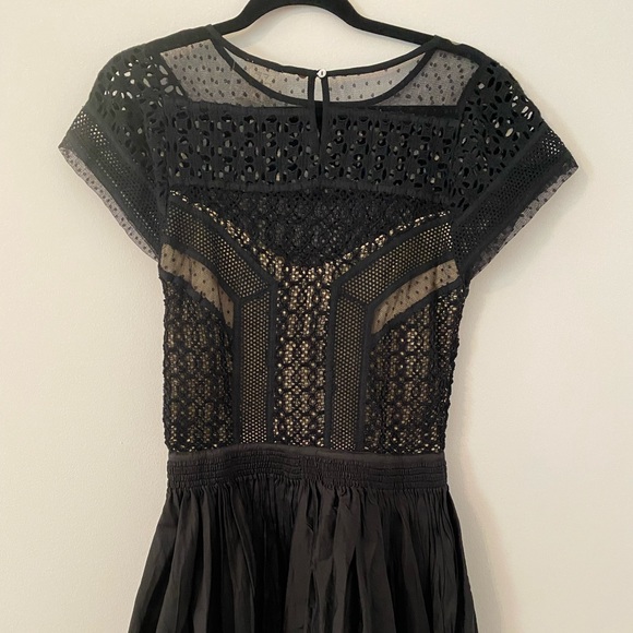 Free People FP ONE Lola Dress Black Lace Raw Hem - Picture 4 of 10
